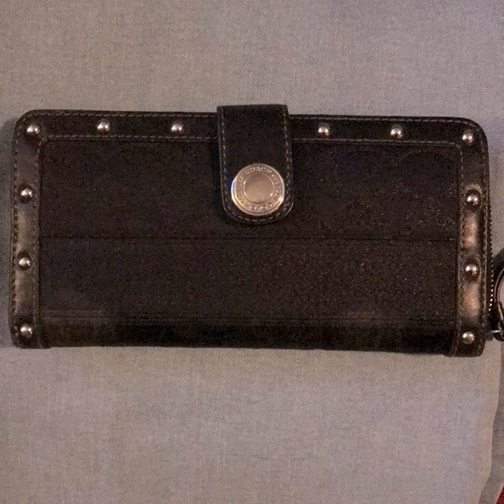 Rare Coach wallet with rivets